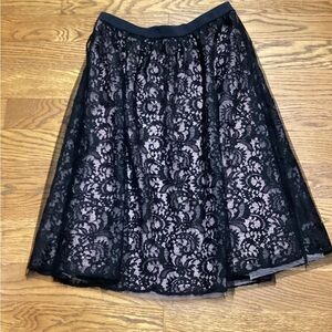 Express whimsigoth black floral lace and crinoline skirt. Size 6